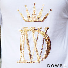 画像をギャラリービューアに読み込む, DOWBL ダブルスパンコールロゴロンTEE【8/8】【あす楽対応_近畿】