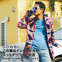 画像をギャラリービューアに読み込む, 【SALE50】DOWBL/ダブル/ネイティブジャガードニットジャケット【全1色】【3/31】