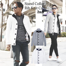 画像をギャラリービューアに読み込む, DOWBL/ダブル/Stand Collar Rib Knit Cape【全2色】