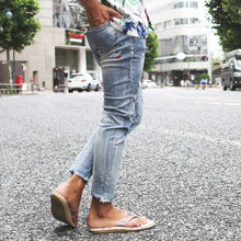 画像をギャラリービューアに読み込む, DOWBL/ダブル/Kiss Logo Damege Skinny Pants【全1色】