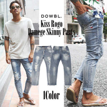 画像をギャラリービューアに読み込む, DOWBL/ダブル/Kiss Logo Damege Skinny Pants【全1色】