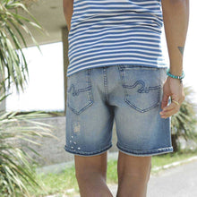 画像をギャラリービューアに読み込む, DOWBL/ダブル/Botanical SplashDenim Shorts【全1色】