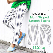 画像をギャラリービューアに読み込む, DOWBL/ダブル/Multi Striped Stretch Slacks【全1色】