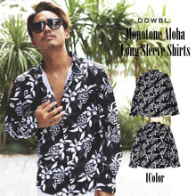画像をギャラリービューアに読み込む, DOWBL/ダブル/Monotone Aloha Long Sleeve Shirts【全1色】