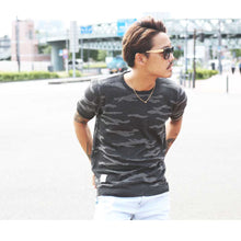 画像をギャラリービューアに読み込む, DOWBL/ダブル/Camo Jacquard Knit Tee【全1色】