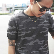 画像をギャラリービューアに読み込む, DOWBL/ダブル/Camo Jacquard Knit Tee【全1色】