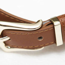 画像をギャラリービューアに読み込む, DOWBL/ダブル/Gold Leather Narrow Belt【全3色】