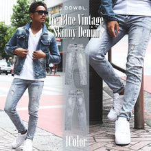 画像をギャラリービューアに読み込む, DOWBL/ダブル/Ice Blue Vintage Skinny Denim【全1色】