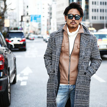 画像をギャラリービューアに読み込む, DOWBL/ ダブル/ Glen Check Double Chester Coat  【全1色】