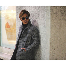 画像をギャラリービューアに読み込む, DOWBL/ ダブル/ Glen Check Double Chester Coat  【全1色】