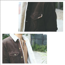 画像をギャラリービューアに読み込む, DOWBL/ ダブル/ Gold Studs Boa Corduroy Jacket  【全3色】