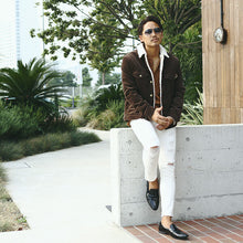 画像をギャラリービューアに読み込む, DOWBL/ ダブル/ Gold Studs Boa Corduroy Jacket  【全3色】