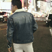 画像をギャラリービューアに読み込む, DOWBL/ ダブル/ Flower Sleeve Denim BoaJacket  【全2色】