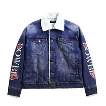 画像をギャラリービューアに読み込む, DOWBL/ ダブル/ Flower Sleeve Denim BoaJacket  【全2色】