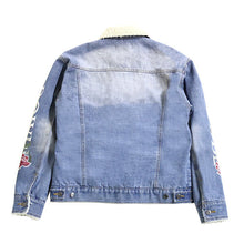 画像をギャラリービューアに読み込む, DOWBL/ ダブル/ Flower Sleeve Denim BoaJacket  【全2色】