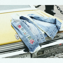 画像をギャラリービューアに読み込む, DOWBL/ ダブル/ Flower Sleeve Denim BoaJacket  【全2色】