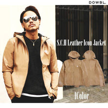 画像をギャラリービューアに読み込む, DOWBL/ ダブル/ S.C.H Leather Icon Jacket  【全1色】