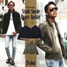 画像をギャラリービューアに読み込む, DOWBL/ ダブル/ Studs Suede Dress Jacket  【全2色】