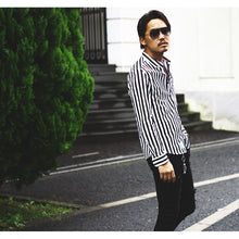 画像をギャラリービューアに読み込む, DOWBL/ ダブル/ Leaf Icon Striped Dress Shirts  【全2色】