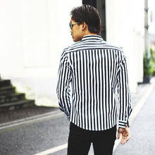 画像をギャラリービューアに読み込む, DOWBL/ ダブル/ Leaf Icon Striped Dress Shirts  【全2色】