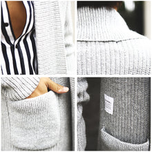 画像をギャラリービューアに読み込む, DOWBL/ ダブル/ Low Guage Knit Shawl Gown  【全1色】