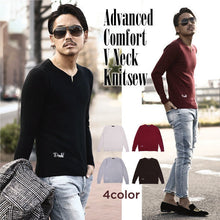 画像をギャラリービューアに読み込む, DOWBL/ ダブル/ Advanced Comfort VNeck Knitsew  【全4色】