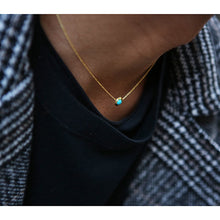 画像をギャラリービューアに読み込む, DOWBL/ ダブル/ Turquoise Gold Point Necklace  【全1色】