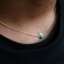 画像をギャラリービューアに読み込む, DOWBL/ ダブル/ Turquoise Gold Point Necklace  【全1色】