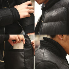 画像をギャラリービューアに読み込む, DOWBL/ ダブル/ Crack Leather Padding Rib Jacket  【全1色】
