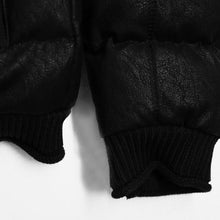 画像をギャラリービューアに読み込む, DOWBL/ ダブル/ Crack Leather Padding Rib Jacket  【全1色】