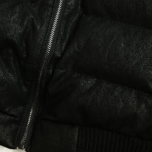 画像をギャラリービューアに読み込む, DOWBL/ ダブル/ Crack Leather Padding Rib Jacket  【全1色】