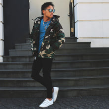 画像をギャラリービューアに読み込む, DOWBL/ ダブル/ Camouflage Hooded Twill Padding Jacket  【全1色】