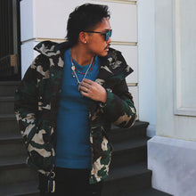 画像をギャラリービューアに読み込む, DOWBL/ ダブル/ Camouflage Hooded Twill Padding Jacket  【全1色】