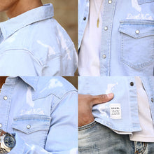 画像をギャラリービューアに読み込む, DOWBL/ ダブル/ D&amp;Co Chainstitch Bleach Denim Shirt  【全3色】