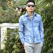 画像をギャラリービューアに読み込む, DOWBL/ ダブル/ D&amp;Co Chainstitch Bleach Denim Shirt  【全3色】