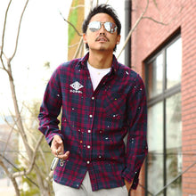 画像をギャラリービューアに読み込む, DOWBL/ ダブル/ Splash Gold Point Logo Checked Shirt  【全3色】