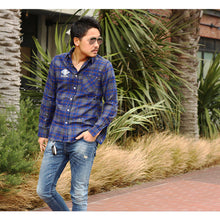 画像をギャラリービューアに読み込む, DOWBL/ ダブル/ Splash Gold Point Logo Checked Shirt  【全3色】
