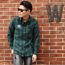 画像をギャラリービューアに読み込む, DOWBL/ ダブル/ Splash Gold Point Logo Checked Shirt  【全3色】