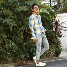 画像をギャラリービューアに読み込む, DOWBL/ ダブル/ Faded Flower Icon Checked Shirt  【全2色】