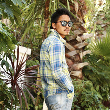 画像をギャラリービューアに読み込む, DOWBL/ ダブル/ Faded Flower Icon Checked Shirt  【全2色】