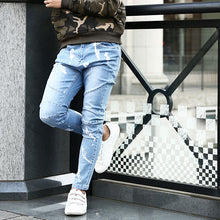 画像をギャラリービューアに読み込む, DOWBL/ ダブル/ Bleach Icon Biker Denim Skinny Pants  【全2色】