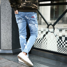 画像をギャラリービューアに読み込む, DOWBL/ ダブル/ Bleach Icon Biker Denim Skinny Pants  【全2色】