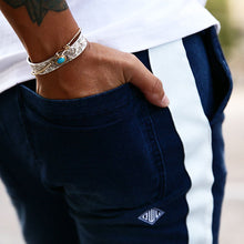 画像をギャラリービューアに読み込む, DOWBL/ ダブル/ Indigo Dyeing Sweat Line Pants  【全2色】