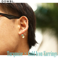 画像をギャラリービューアに読み込む, DOWBL/ ダブル/ Turquoise × Gold Icon Earrings  【全1色】