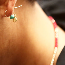 画像をギャラリービューアに読み込む, DOWBL/ ダブル/ Turquoise × Gold Icon Earrings  【全1色】