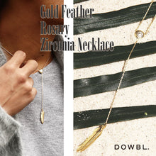 画像をギャラリービューアに読み込む, DOWBL/ ダブル/ Gold Feather Rosary Zirconia Necklace  【全1色】