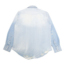 画像をギャラリービューアに読み込む, DOWBL/ ダブル/ Damaged Logo Stitch Denim Shirt  【全1色】