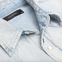 画像をギャラリービューアに読み込む, DOWBL/ ダブル/ Damaged Logo Stitch Denim Shirt  【全1色】