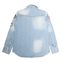 画像をギャラリービューアに読み込む, DOWBL/ ダブル/ Various patch Denim Shirt  【全1色】
