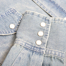 画像をギャラリービューアに読み込む, DOWBL/ ダブル/ Various patch Denim Shirt  【全1色】